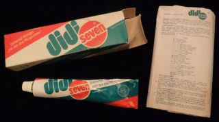 Didi Seven Vtg Miracle Stain Remover Cleaner Open Tube/box 20th Ann