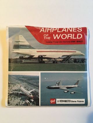 Vintage Airplanes Of The World View - Master Reels Packet With Booklet