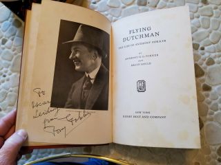 Flying Dutchman: The Life Of Fokker Signed & Inscribed Aviation Pioneer Pilot