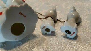 Vintage Polka Dot Mother Cat & Kittens on Chain Leashes Made In JAPAN 8