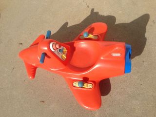 Vintage Little Tikes Ride On Rocket Red Airplane
