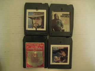 4 Vintage Johnny Paycheck 8 Track Tapes - - In
