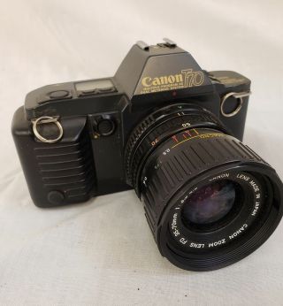 Canon T70 Multiple Program Ae Vintage Film Camera 35 - 70mm Lens F 1: 3.  5 - 4.  5