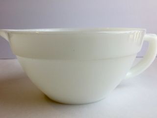 Vintage 1950s Fire King Oven Ware Milk Glass Batter Mixing Bowl Spout & Handle
