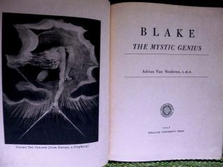 BLAKE The Mystic Genius Adrian Van Sinderen 1949 5