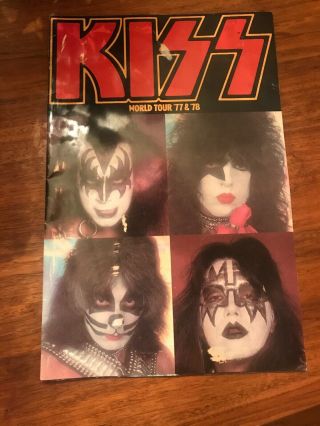 Vintage 1977 78 Kiss Concert World Tour Program