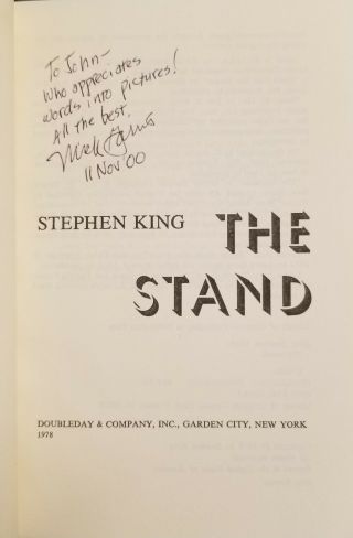 The Stand by Stephen King Signed by Mick Garris (director of mini - series) 2
