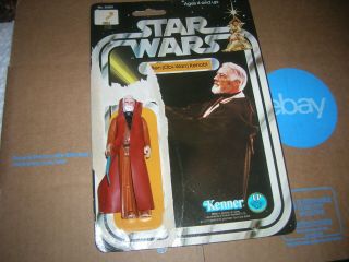 1977 Kenner Vintage Star Wars Ben Obi Wan Kenobi Light Saber W/ Card Back