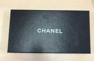 Authentic Chanel Empty Gift Box Vintage Black Scarf Wallet