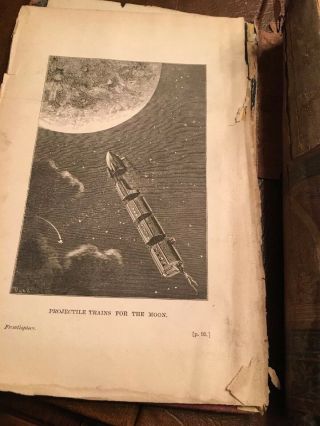 From the Earth to the Moon and a Trip Around It by Jules Verne,  1st Am.  Ed.  1874 4