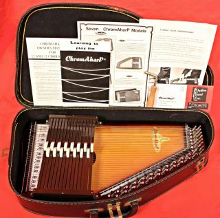Vintage " Chromaharp " Autoharp; W/ Case And Tuning Wrench