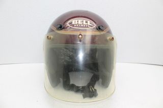 Vintage Bell Spirit Helmet Open Face With Clear Shield 57 Cm Usa Dot (kbd)
