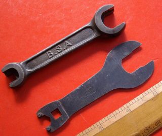 Bsa Cone & 4 Way Spanner Wrench Vintage Maybe Paratrooper Bicycle Tools