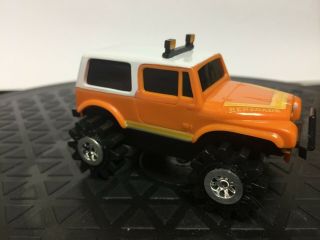 Vintage 1980 ' s Schaper Stomper 4x4 Orange/White Jeep Renegade 4WD Truck w/lights 3