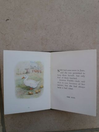 The tale of jemima puddle duck.  Beatrix Potter 1st Edition 1908.  Lovely book. 10