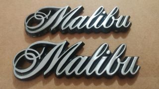 Vintage 1970s Chevy Chevrolet Malibu Emblem Script Badge Trim Oem