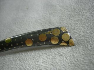 grandma ' s showstopper - vtg sydney lynch sterling pin - modernist - gold overlay spots 2