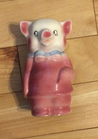 Vintage Royal Copley Pottery Boy Piggy Bank - No Scratches Or Chips - No Stopper