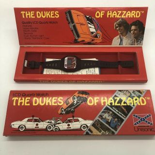 Dukes Of Hazzard Vintage 1981 Collectible Watch Box Complete Unisonic