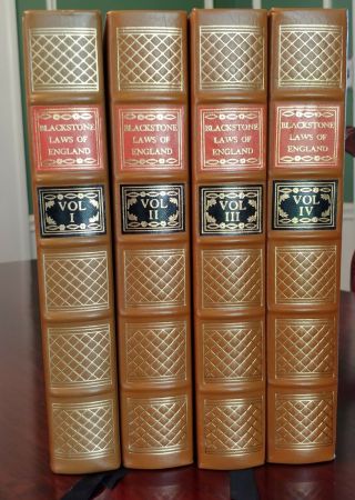 William Esq BLACKSTONE LAWS OF ENGLAND - Commentaries 1983 Law Leather - Vols:1 - 4 4