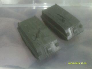 2 Vintage Airfix Ho/oo Poly Armoured Personnel Carriers