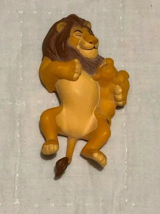 Vintage Disney The Lion King Plastic Sleeping Baby Simba Mufasa 1994 Pvc Figure