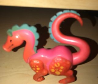Vintage Fisher Price Little People Castle Playset Pink Dragon Figure