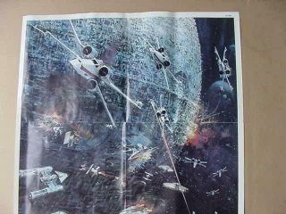 VINTAGE 1977 STAR WARS POSTER FIRST PRINTING STAR FIGHTERS 6