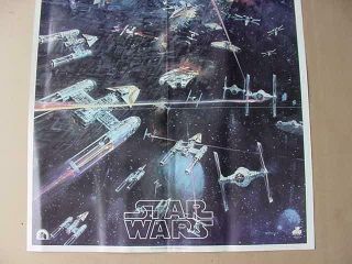 VINTAGE 1977 STAR WARS POSTER FIRST PRINTING STAR FIGHTERS 7