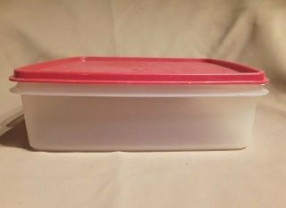 Vintage Tupperware Clear Container Cover Set 10 " Square 1231 - 1 1232 - 1 Euc Redlid