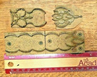 3 Piece Vintage Brass Strap Embossing Tool Stamping Leather Die