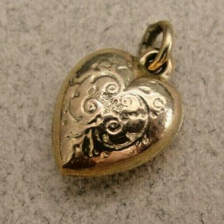 Good Vintage 9ct Gold Heart Charm / Pendant.  1973