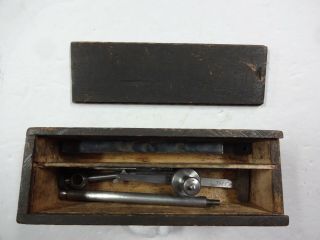 Vintage L.  S.  Starrett No.  64 Test Dial Indicator In Wood Box Vg