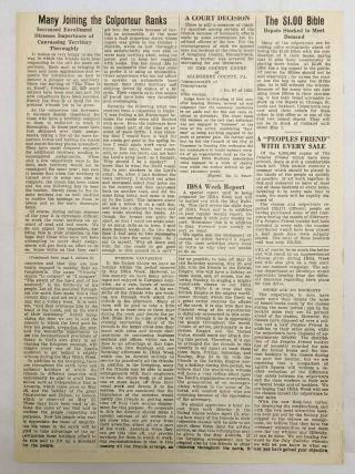 Bulletin April 1929 Biggest Witness in History of the Church Watchtower Jehovah 2
