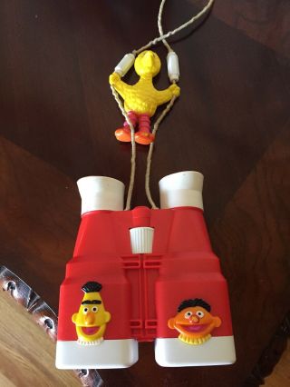 Vintage Sesame Street Binoculars Illco Toy Bert,  Ernie,  & Big Bird -