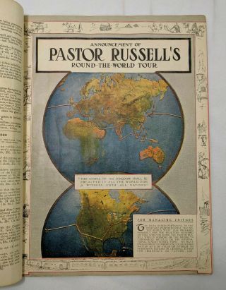 Jan 1 1912 COLOR Watchtower Announcing Bro Russells World Tour Jehovah 2