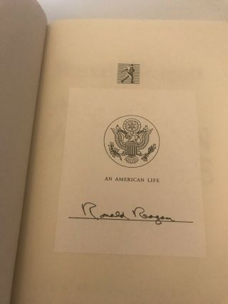 ronald reagan signed book,  An American Life, 2