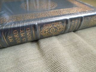ROGER MOORE SIGNED MY WORD IS MY BOND EASTON PRESS LEATHER AGENT 007 6