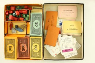 Vintage Monopoly Board Game Parker Brothers English Edition Replacement Parts