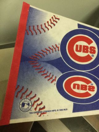 Vintage Chicago Cubs 1995 MLB Baseball Full Size Pennant Flag 2