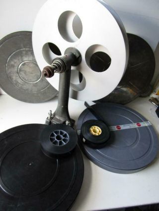 Vintage 35 Mm Film Trailers,  Reel,  Reel Boxes,  Part Re - Winder.  Spares / Repairs