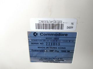Commodore Amiga A600 HD Computer SN 231065 PARTS 7