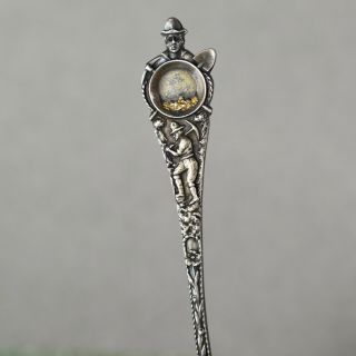 Vintage Sterling Silver Gold Panning Mining For Gold Souvenir Spoon - - 998