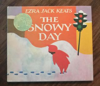 SIGNED SNOWY DAY book DUST JACKET Ezra Jack Keats blue cloth great cond 4