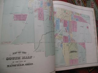 1873 Atlas Of Richland County Ohio Mansfield Hand Color Maps Litho View
