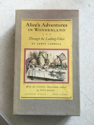 HC 1976 Random House Lewis Carroll Through the Looking Glass & Alice’s Adventure 2