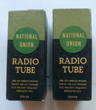 Vtg National Union Radio Tubes 1s4 Boxed Nos
