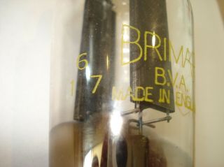 One 5U4G U52 rectifier tube Brimar GEC black plates curved brown base 3