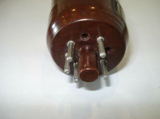 One 5U4G U52 rectifier tube Brimar GEC black plates curved brown base 4