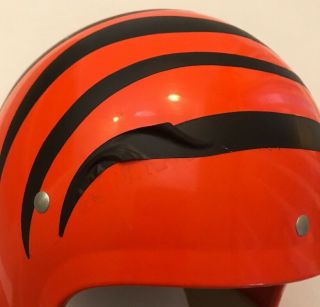 Vintage Rawlings Football Helmet Cincinnati Bengals HNFL - N Large w/ Chin Strap 3